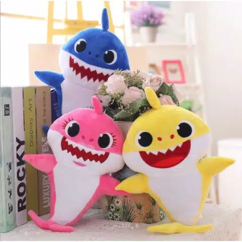 WE Boneka Musik hiu Dengan lampu warna warni Laris / Doll shark