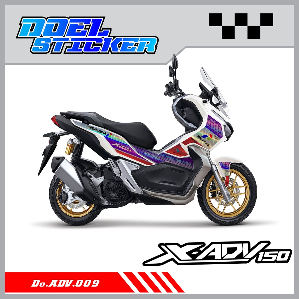 STICKER STRIPING ADV 150 - STICKER STRIPING LIST VARIASI HOLOGRAM , CROME ADV 150 DOEL 009