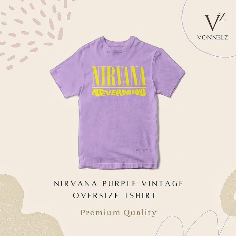Nirvana oversize / kaos vintage nirvana / kaos nirvana ungu / oversize katun vintage