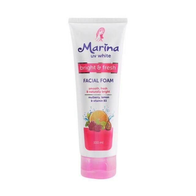 Marina UV White Facial Foam Bright and Fresh Cleanser 100 mL