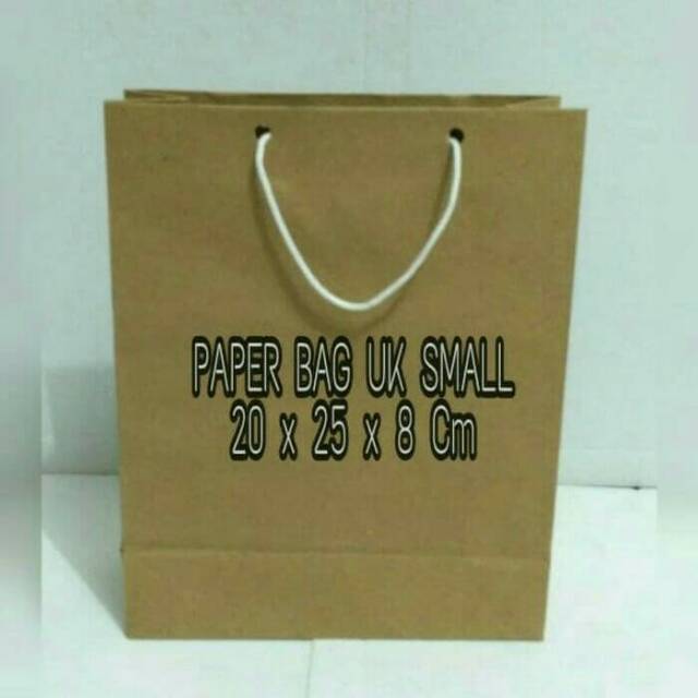 

PAPER BAG POLOS UKURAN SMALL / TAS KERTAS UKURAN KECIL ( 20 x 25 x 8 CM )