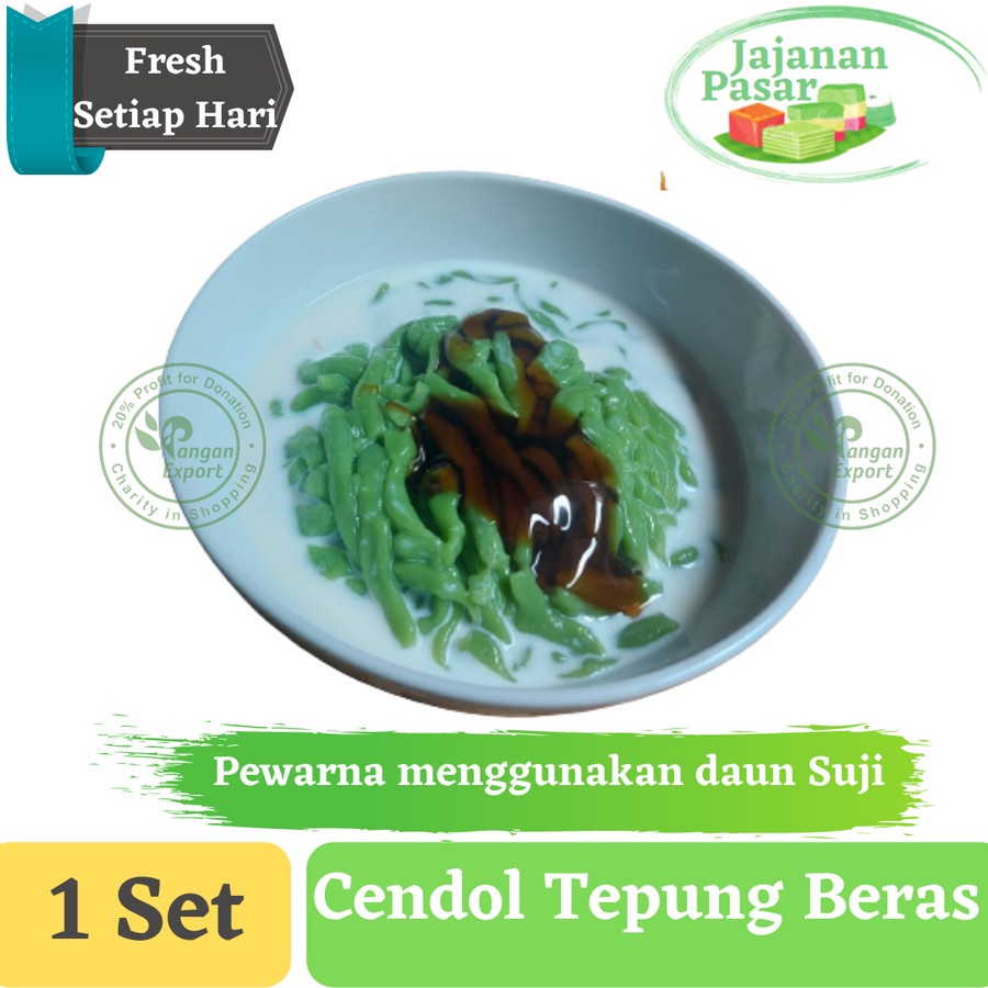 

Cendol Organik dengan daun Suji , Jajanan Pasar Kue Basah