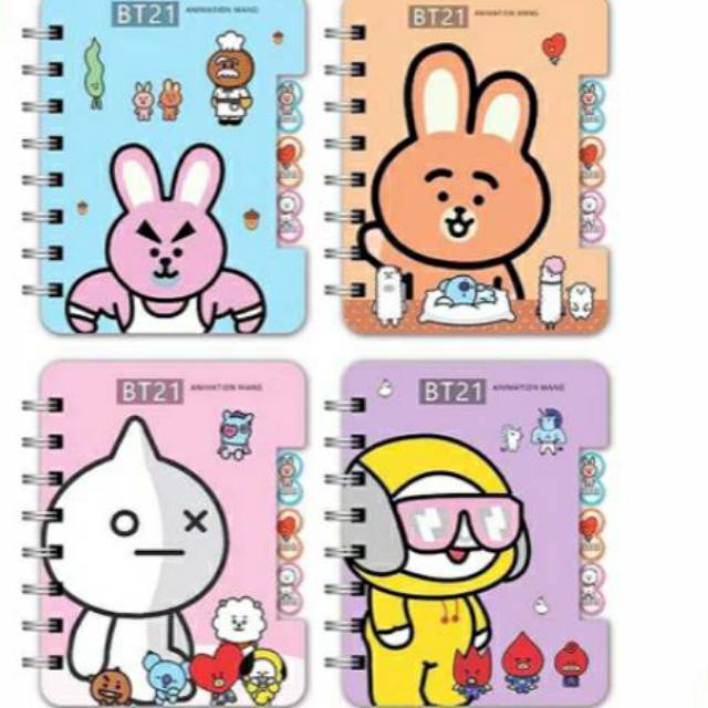 

Notebook Mini Aesthetic Spiral BTS cute