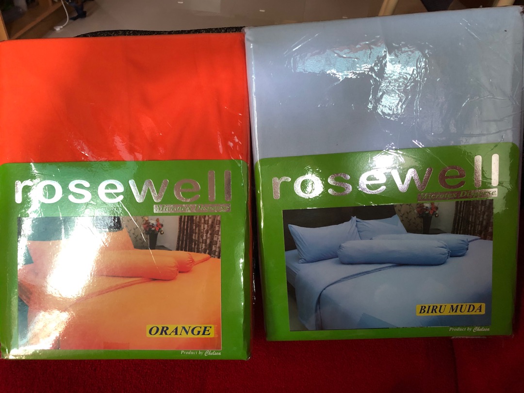 Sprei Polos Asli Rosewell Katun Microtex Uk Extra King (uk 200x200 Cm)