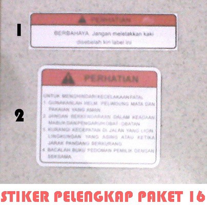 

STIKER PELENGKAP PAKET 16