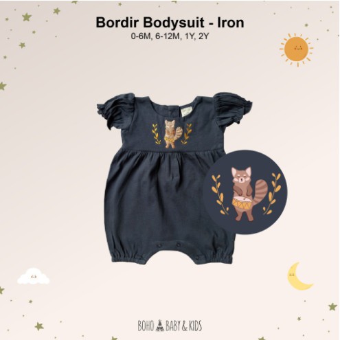 Boho Baby Bordir Bodysuit 0-2 Tahun BohoBaby BohoPanna CBKS-BOHO IRON