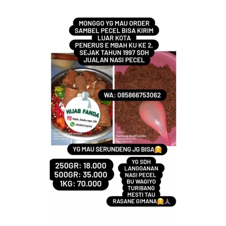 

Sambel Pecel 250Gram Bu Wagiyo
