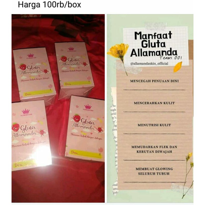 GLUTA ALLAMANDA GLUTA ALAMANDA MINUMAN COLLAGEN BPOM
