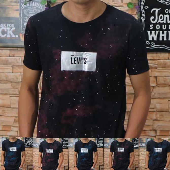 Barang Berkualitas baju kaos distro pria murah splashing GREEN LIGHT LEVIS TREE SECOND PROMO