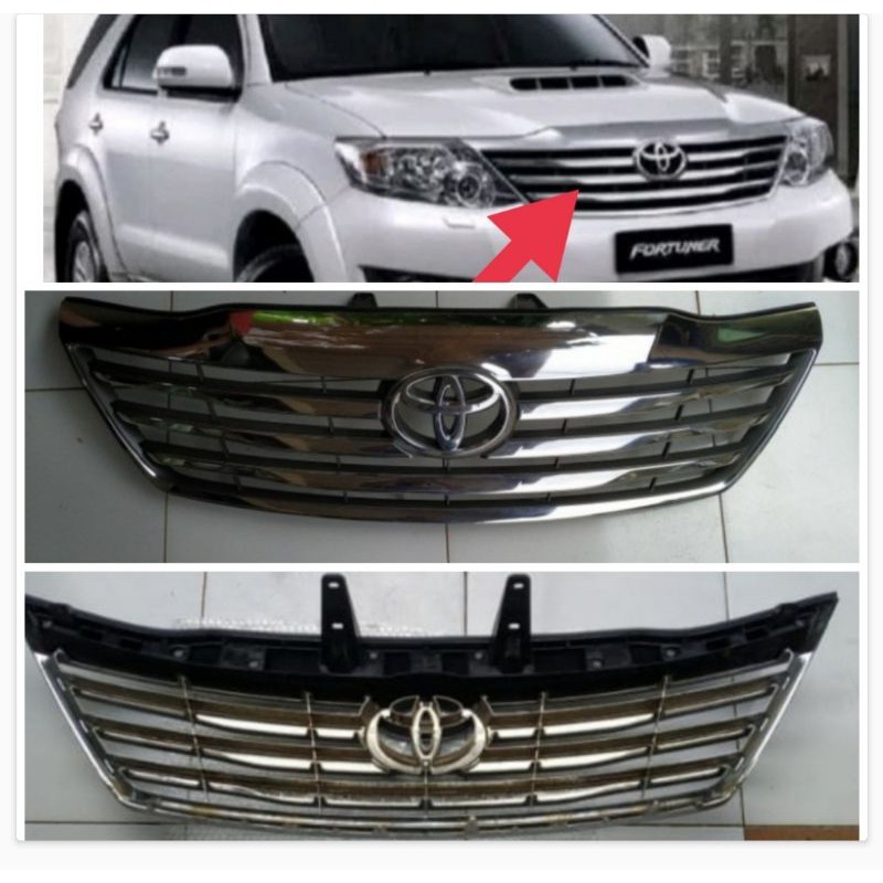 grill Fortuner chrome original asli Toyota baru