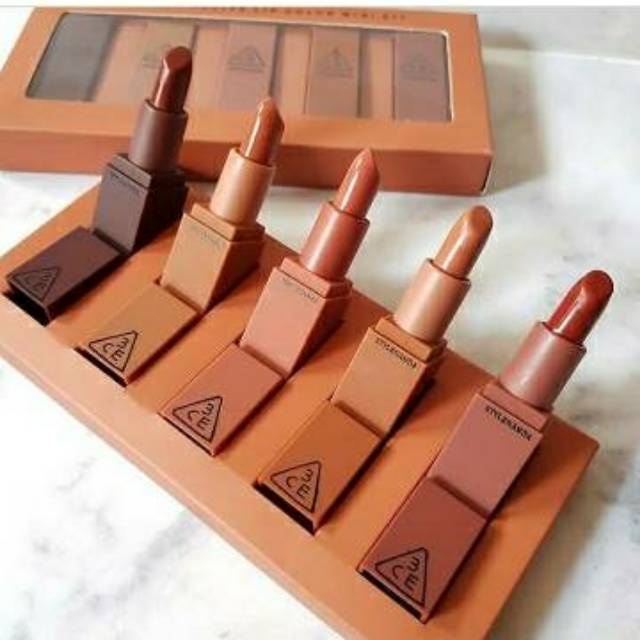 [Per Set] Lipstick 3CE Papan isi 5 Seri Nude