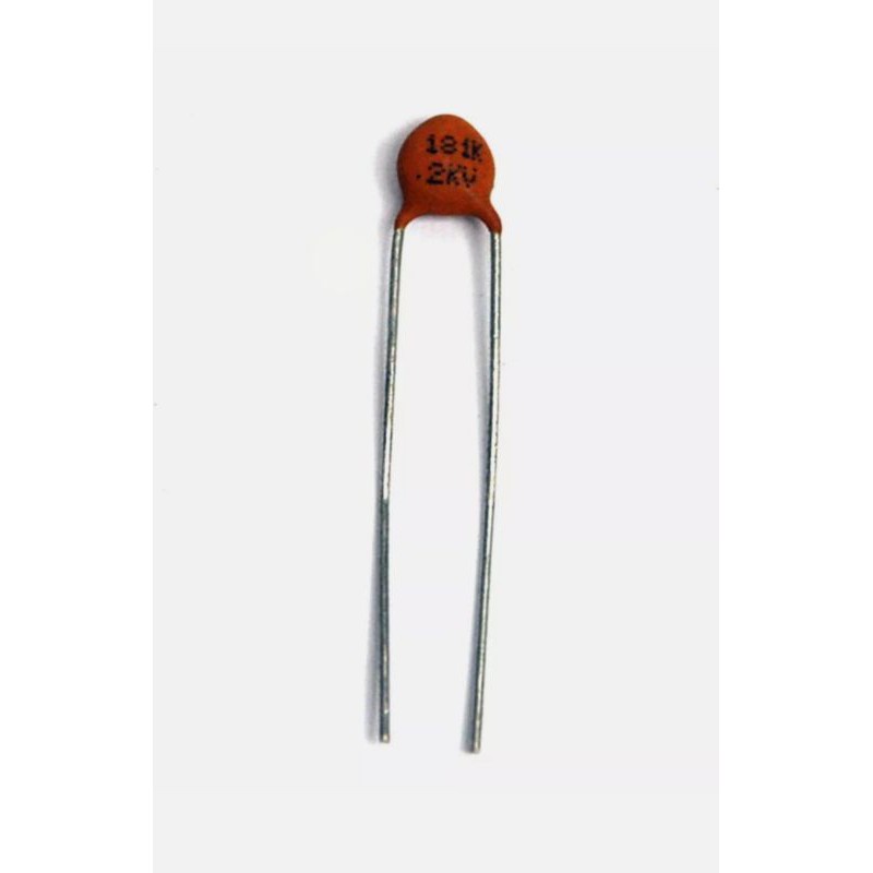 Disc Ceramic Capacitor 181K 180pF 2KV K ±10% Y5P Pitch=5mm RoHS Taiwan