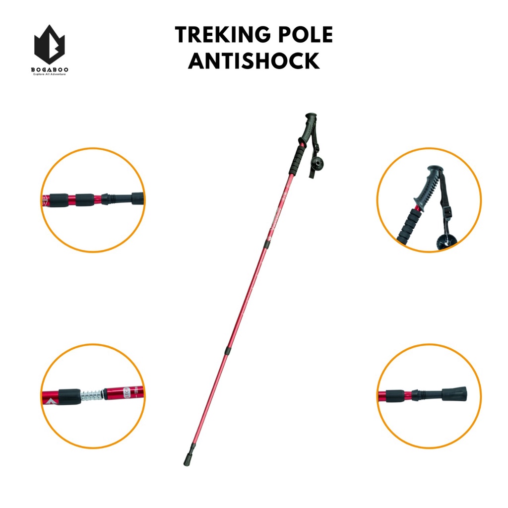 Tongkat Trekking Pole 135 CM  - Tongkat Pendaki - Tongkat Gunung