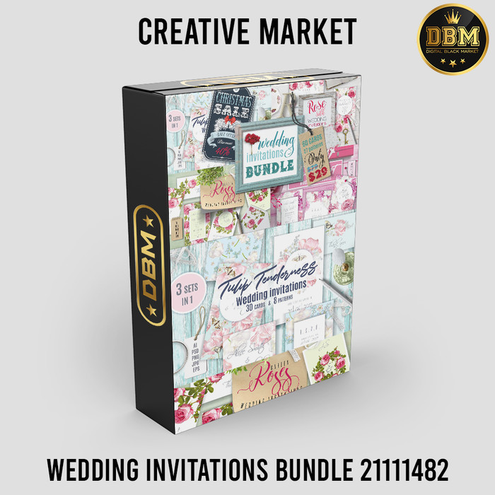 Wedding Invitations Bundle - Photoshop &amp; Illustrator
