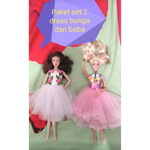 baju barbie/gaun barbie/baju pesta barbie/ barbie princess