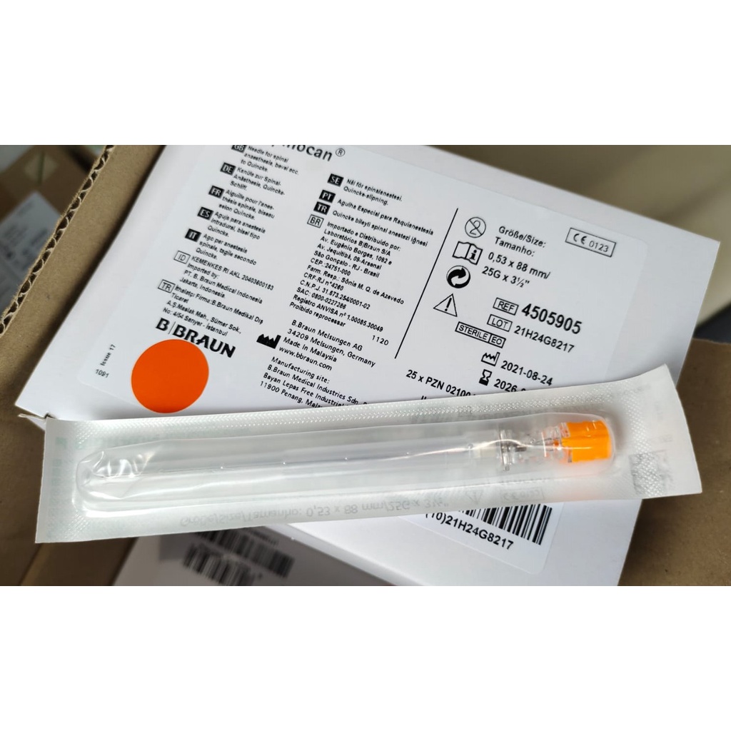 B Braun Spinocan 25 G, B Braun Spinocan 26 G, B Braun Spinocan 27 G (1 Box/25 Pcs)