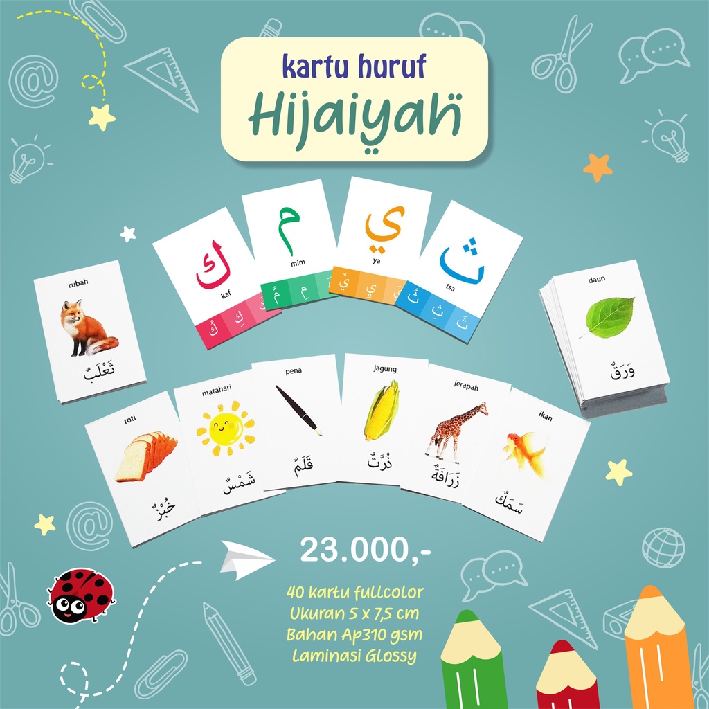 

Kartu Huruf Hijaiyah Arabic Flashcard