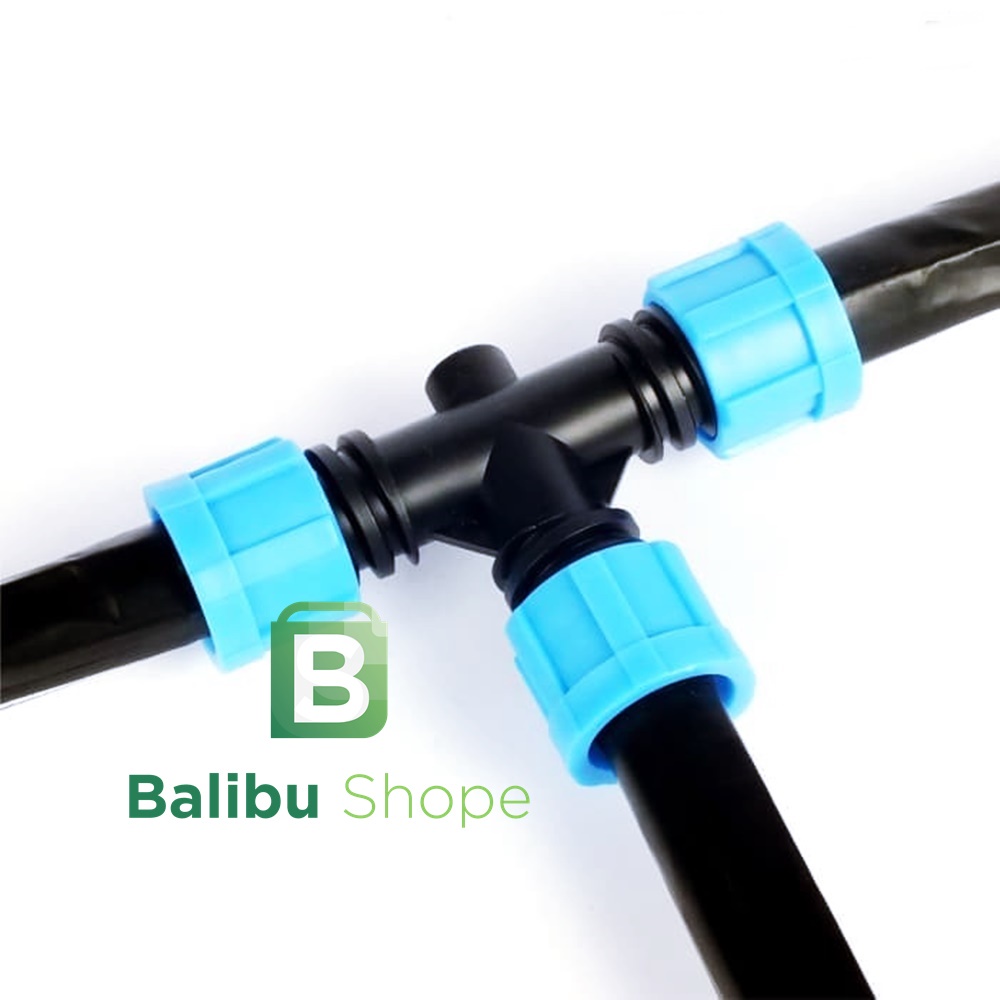 Tee Selang Drip Sistem Tetes Selang Irigasi 16 Mm Hidroponik