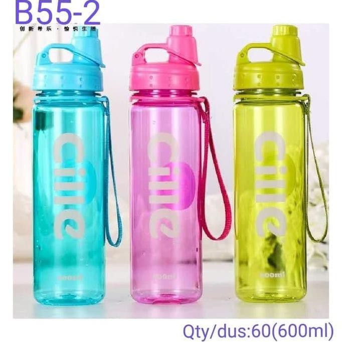 Botol Minuman Plastik Botol Minum Sport Cille 600 Ml - Botol Minum