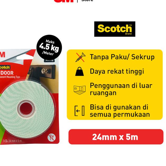 

❇ SCOTCH 3M PEREKAT ISOLASI MOUNTING TAPE PERMANEN 24MM X 5M CAT 114-5B ♂