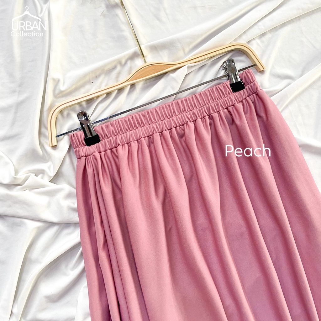 ROK POLOS MAYUNG PREMIUM / BASIC SKIRT / ROK PERREMPUAN / SKIRT / M FIT TO XLL-Peach