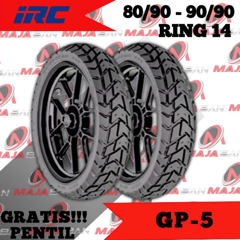 Paket Ban Motor Matic // IRC GP5 80/90- GP5 90/90 Ring 14 Tubeless
