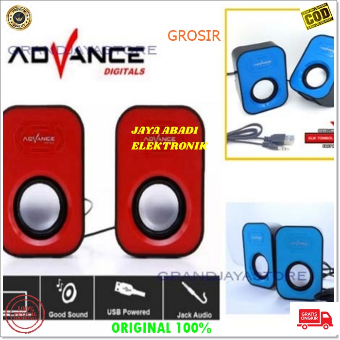 J327 ADVANCE SEPASANG SPEAKER KOMPUTER MINI USB SPK PORTABLE SUPER POWER MUSIK AUDIO PENGERAS SUARA SOUND SISTEM HIFI CHANNEL MULTIMEDIA 3D SOUND 3.5 MM STEREO LANGSUNG COLOK PAKAI USB HEMAT LISTRIK BISA PAKE POWERBANK BISA UNTUK SEGALA LAPTOP DAN PC