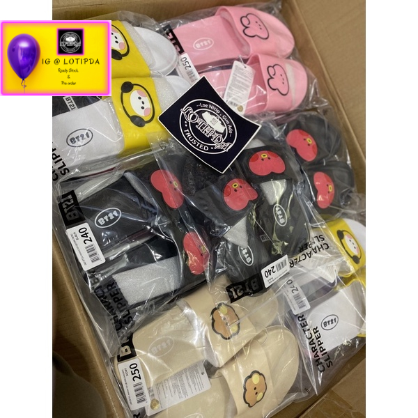 READY STOCK - BTS BT21 Minini Tiny Slipper Official Character Slippers