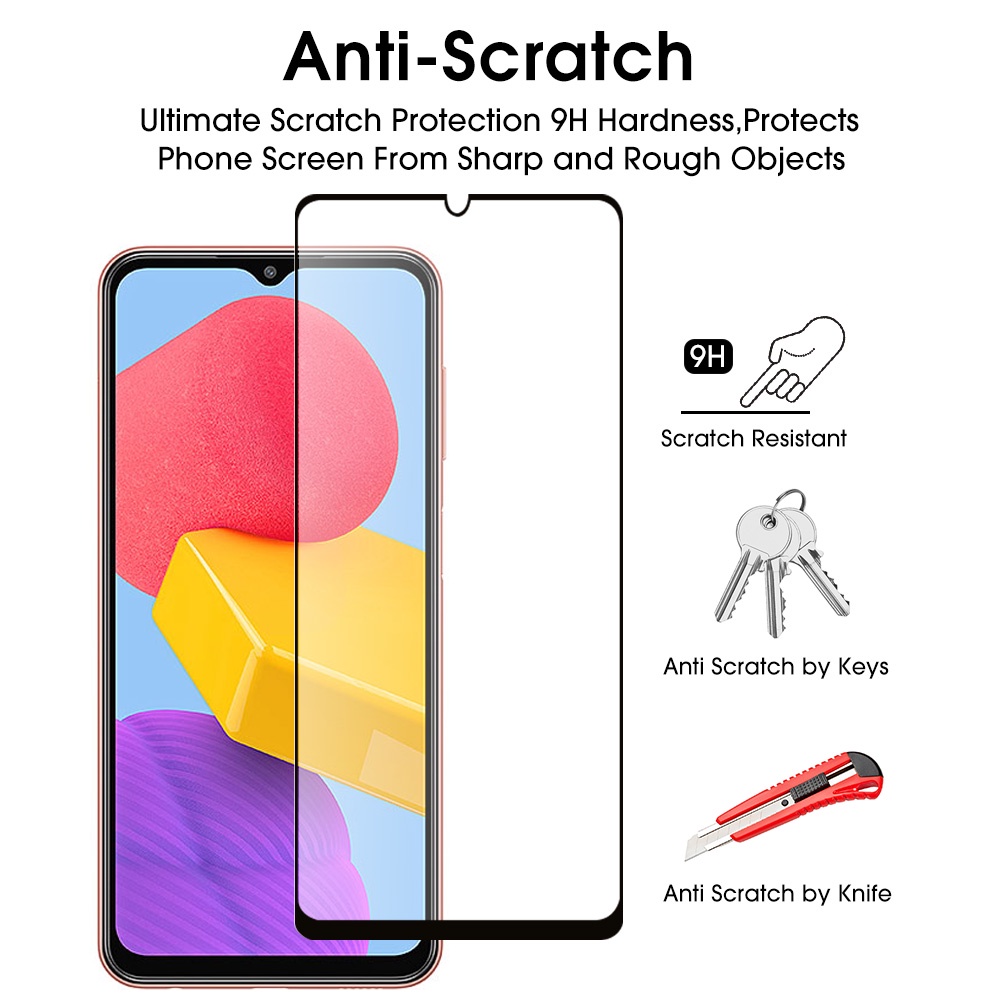 Pelindung Layar Tempered Glass HD 9H Anti Gores Untuk Samsung Galaxy M13