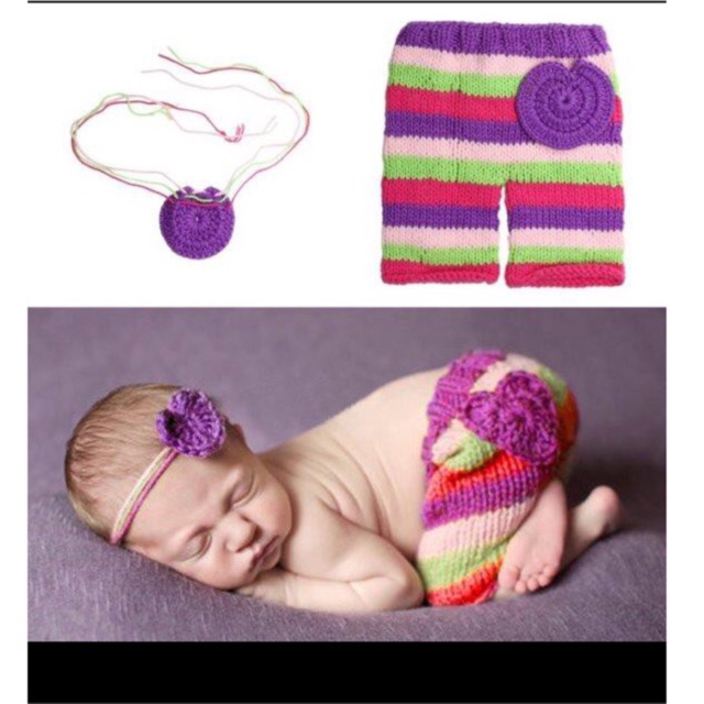 Kostum bayi setelan perempuan baju Rajut kostum bayi knit baby costume newborn
