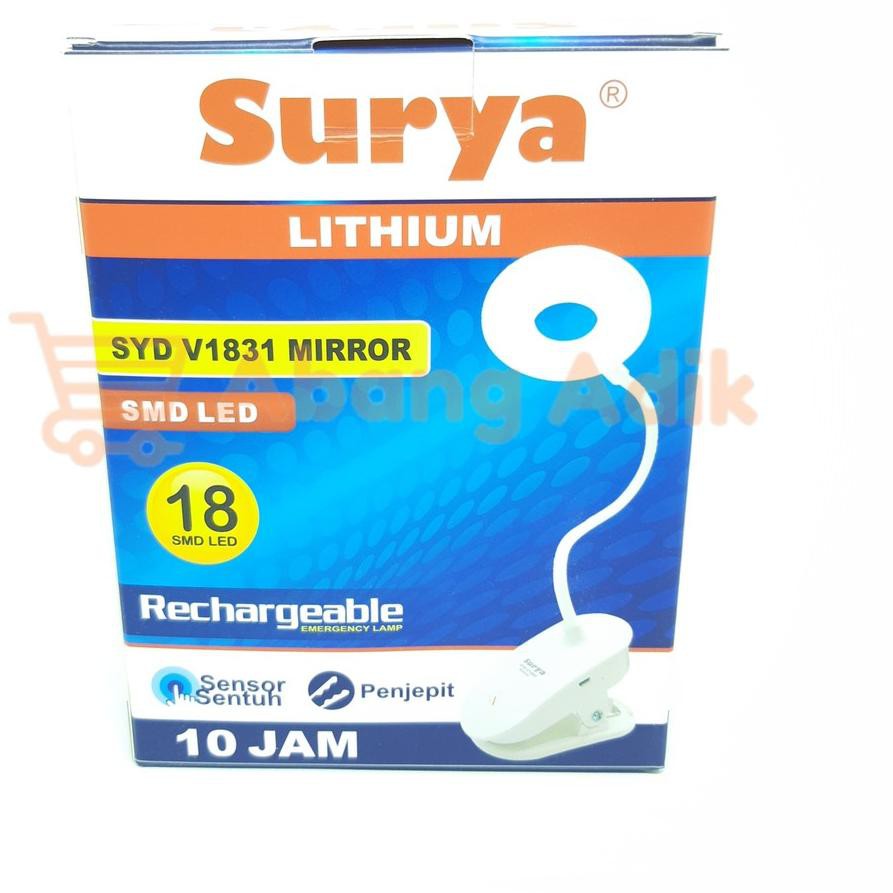 Spesial Lampu Belajar Cas Surya SYD V1831 V 1831 MIRROR 18 SMD LED Jepit Meja