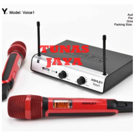 Mic Wireless ASHLEY Voice 1 (Original) 2 Mic Wireless Pegang Pegang