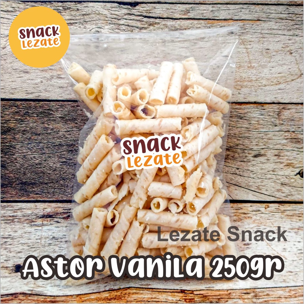 

Astor Mini Vanilla 250gr / Wafer Roll Kiloan Astor Kiloan Barcelona / Wafer Rolls Coklat Susu Lezate