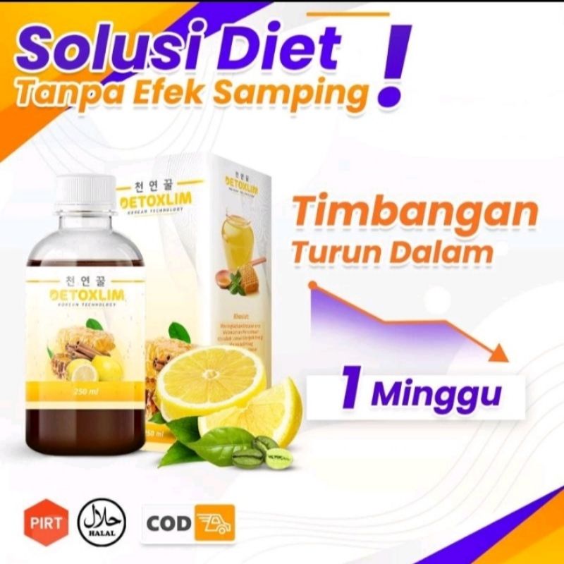 Madu Diet Pelangsing Detoxlim Asli Original 100% Madu Detoxlim Detoslim Madu Penurun