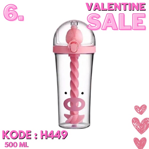 PINKY SALE ! Botol Air Minum Viral Pink Edisi Promo Termos Valentine / Hari Kasih Sayang