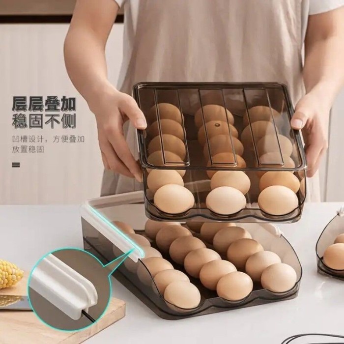 

Rak Telur susun 6086 Tempat Penyimpanan Telur Susun box telur 2tingkat