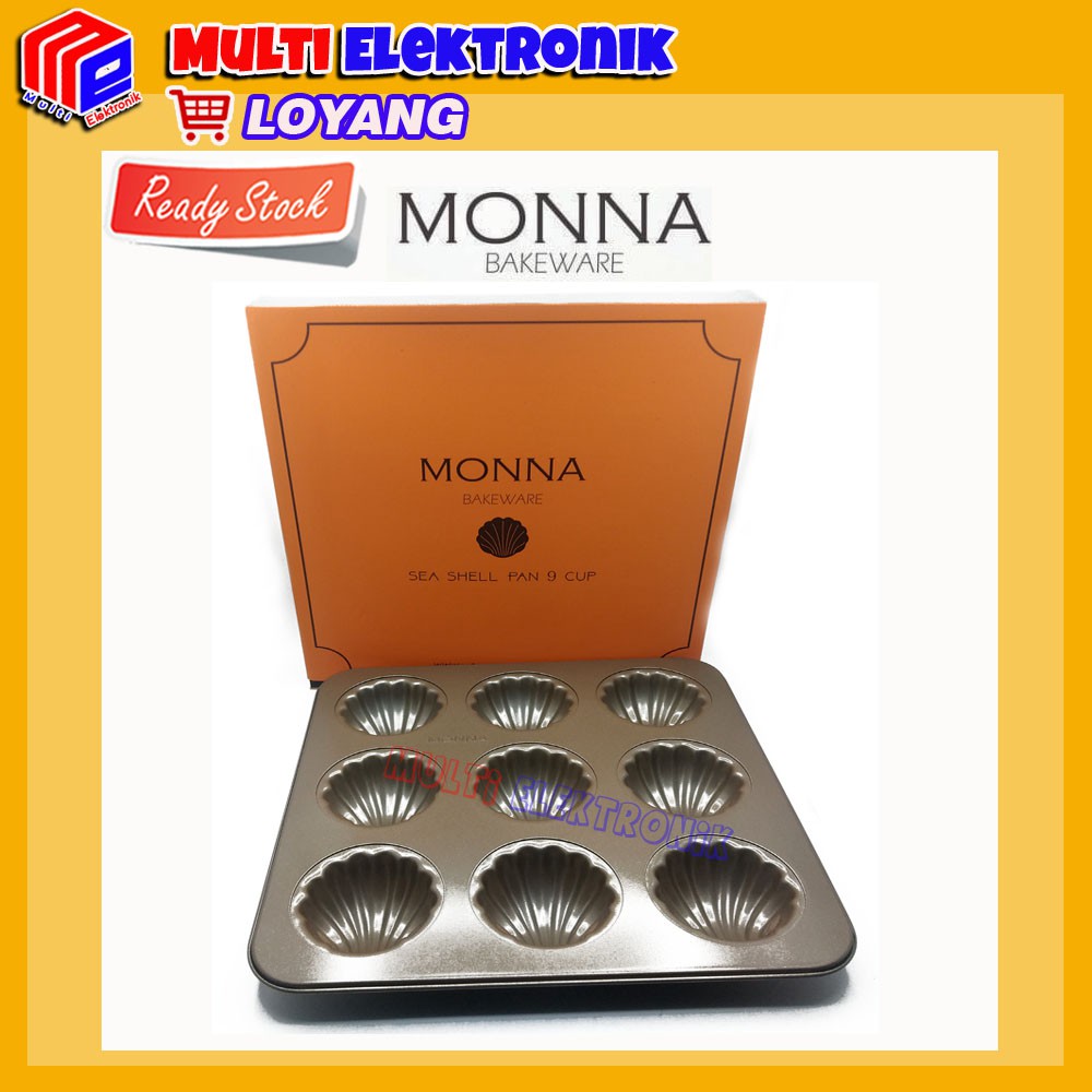 Loyang SEA SHELL 9 CUP Monna Bakeware - Loyang, Cetakan Kue