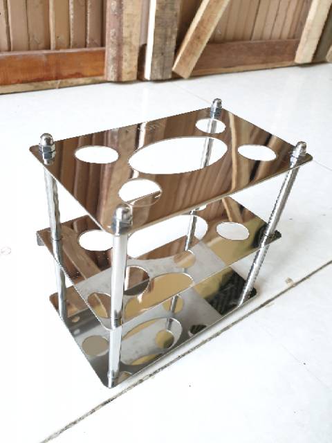 Tempat / rak odol dan sikat gigi stainless silverstar anti karat