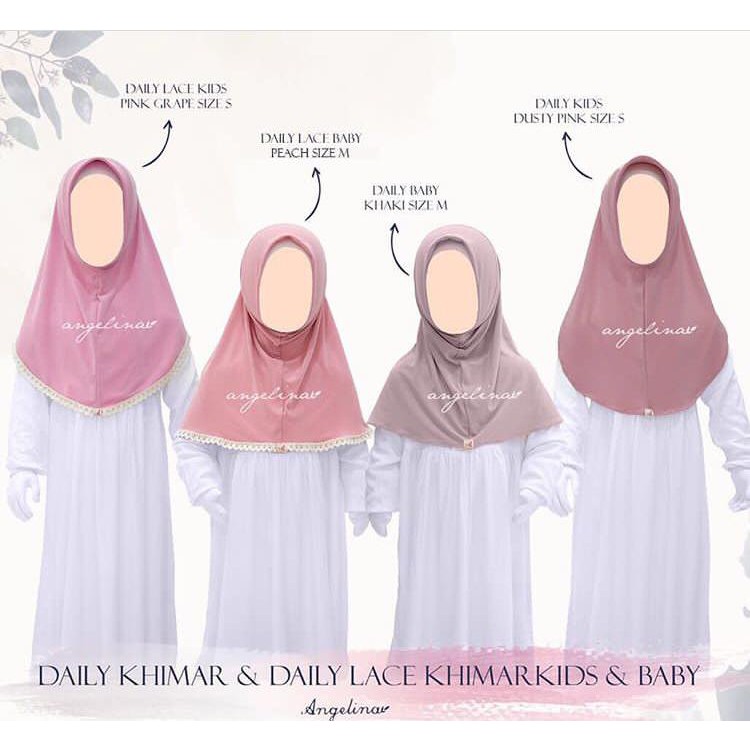 Daily Lace Kids (DLK) Khimar Anak Atelier Angelina