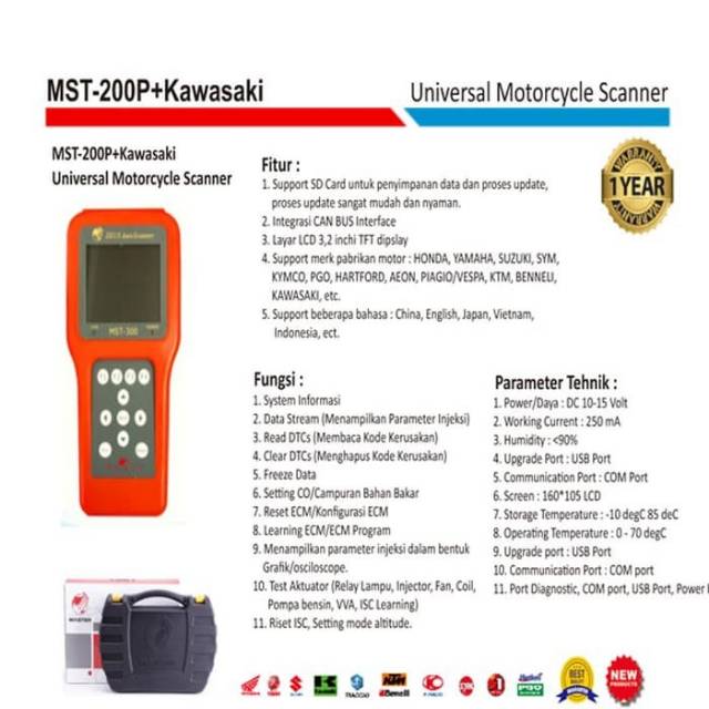 scanner motor MST 200P MST 200 P zeus full brand + kawasaki SCANER