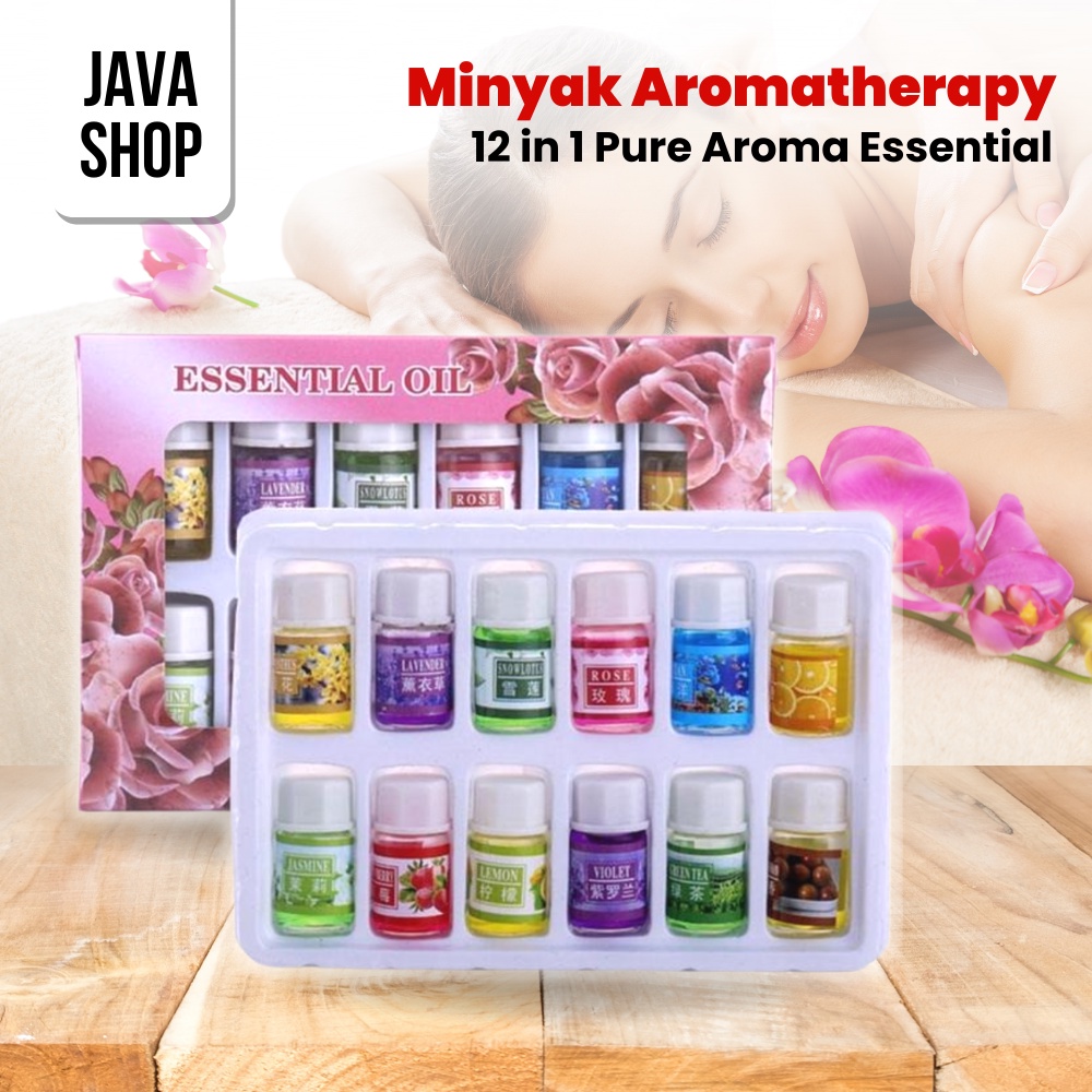 JAVASHOP Minyak Aromaterapi Essential Oil Aromatherapy Pengharum Ruangan 12 in 1