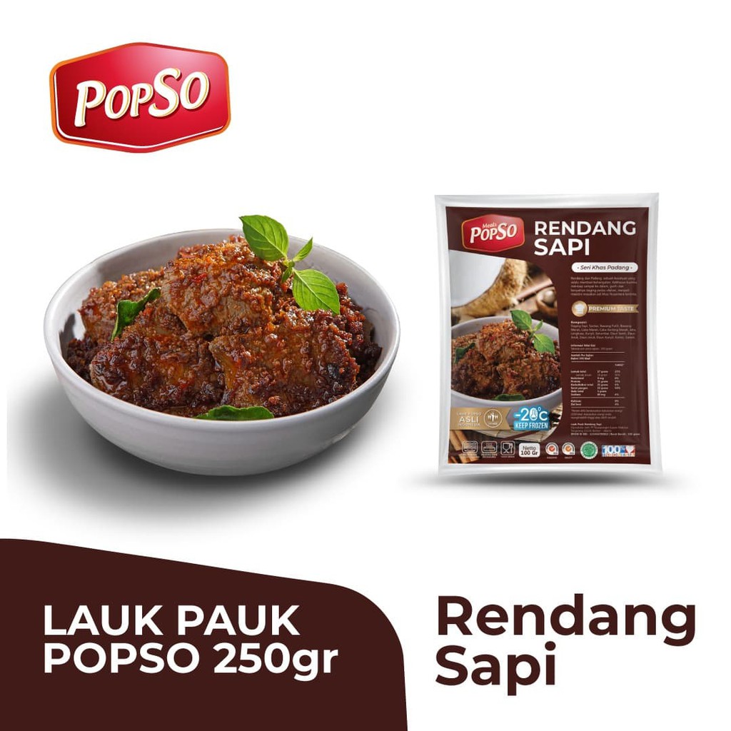 

PopSo Rendang Sapi Personal Pack - 250 Gram