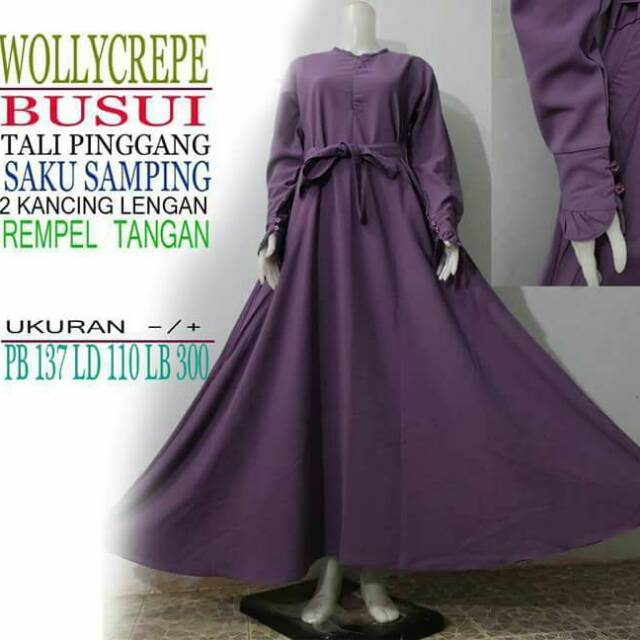 (Baru Trendy!) GAMIS WOLLYCREPE | BAHAN SUPER | BAJU MURAH | MURAH WANITA | PUSAT GROSIR