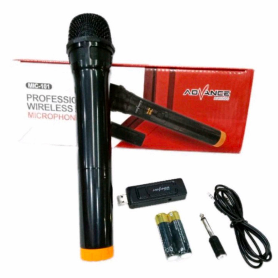 COD MIC WIRELESS SINGLE  ADVANCE 101MICROPHONE ADVANCE 101//MIC WIRELESS//MIC KARAOKE//MIC SALON AKTIF/MIC TANPA KABEL ADVANCE 101 WIRELESS