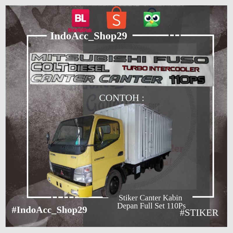 Stiker Canter FullSet Kabin Depan