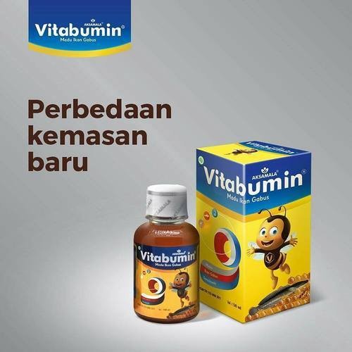 Vitabumin Madu Albumin Ikan Gabus 60 ml | 130 ml Nutrisi Tumbuh Kembang Penambah Nafsu Makan Anak