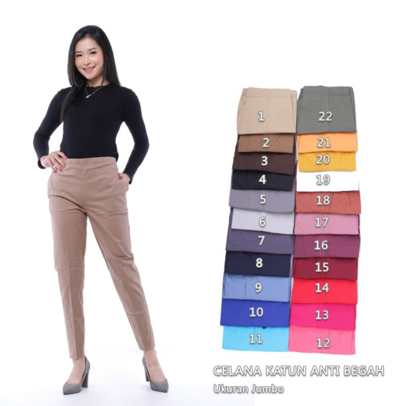 Celana Anti Begah Katun Stretch Premium