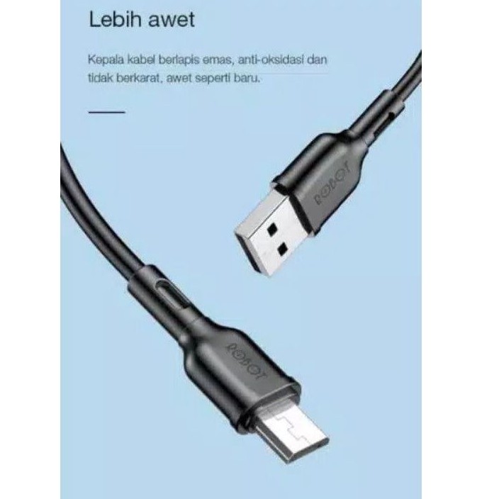 Kabel ROBOT RT-CD100 Kabel Data Android Micro Usb 1M Fast Charging