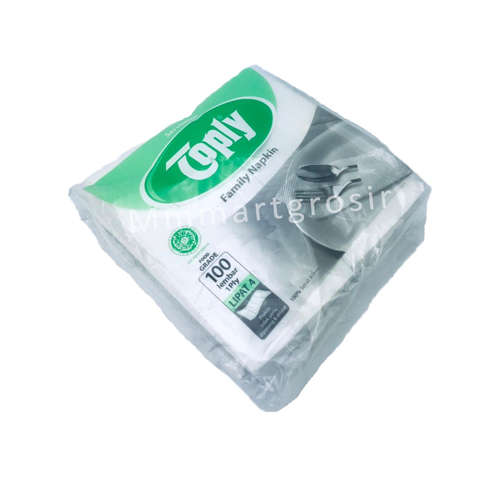 Toply / Tissue Napkin / Tissue Serbaguna / 100lembar 1ply 4Lipat
