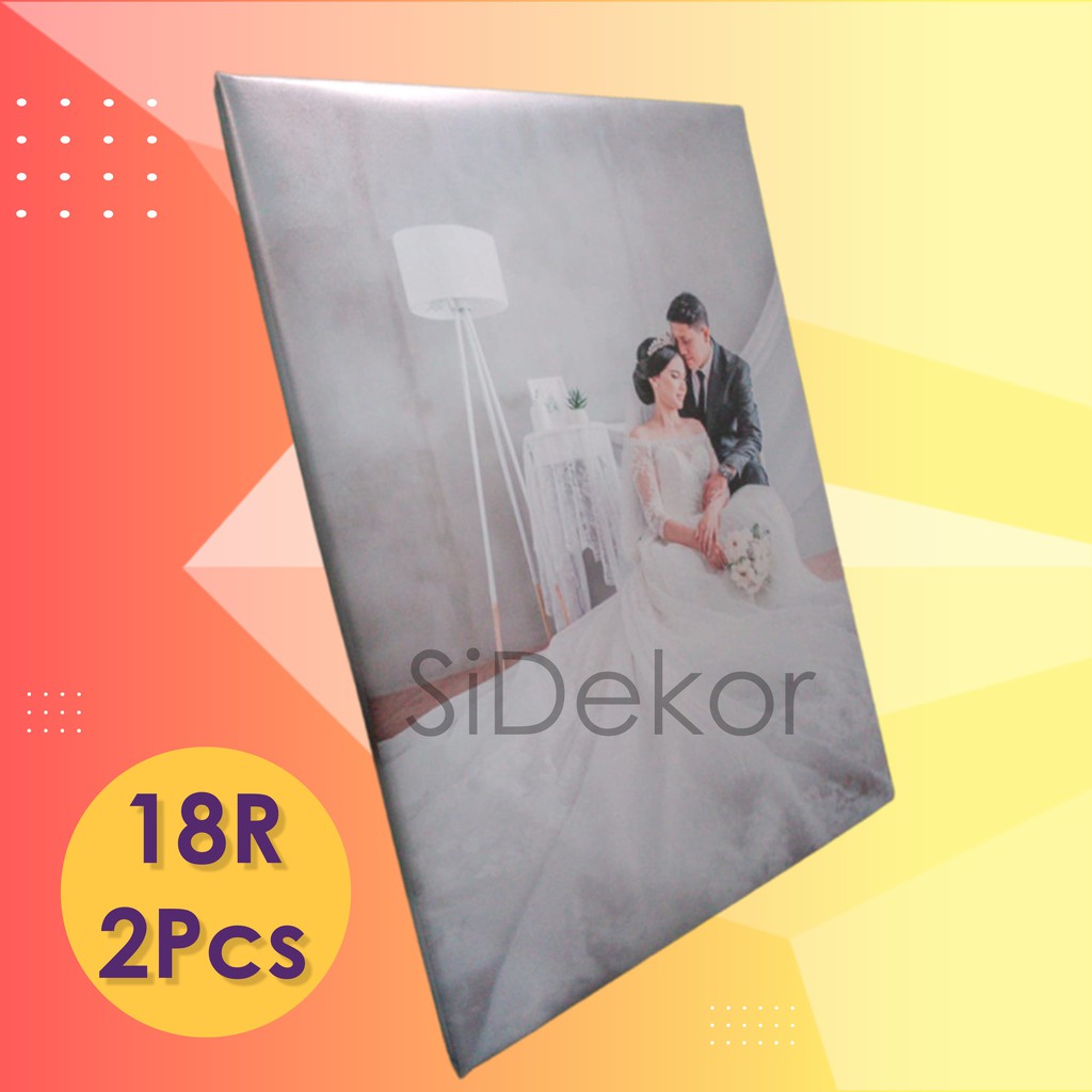 Cetak Foto  Bingkai SiDekor Ukuran  18R  Bahan Glitter 